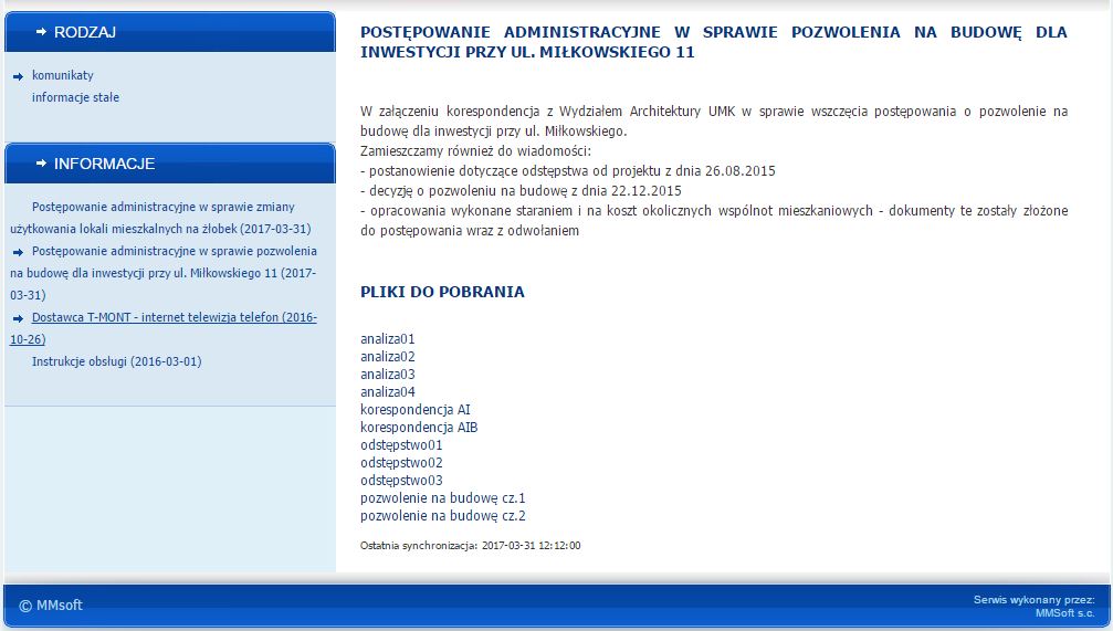 Pliki w panelu mieszkańca